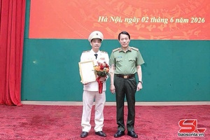 'Giám đốc Công an tỉnh Sơn La được phong cấp bậc hàm Thiếu tướng