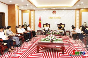 'Đồng chí Chủ tịch UBND tỉnh làm việc về Dự án Nhà máy Dream Plastic Mai Sơn
