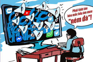 'Cảnh giác với bẫy “ném đá” trên không gian mạng