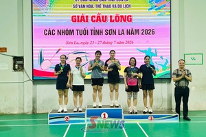 'Bế mạc Giải Cầu lông các nhóm tuổi tỉnh Sơn La năm 2026