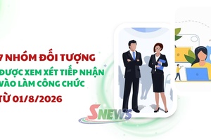 7 nhóm đối tượng được xem xét tiếp nhận vào làm công chức từ 01/8/2026