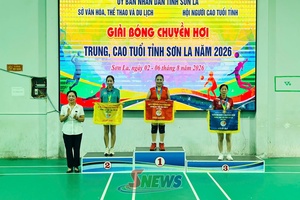 'Bế mạc Giải bóng chuyền hơi trung, cao tuổi tỉnh sơn la năm 2026