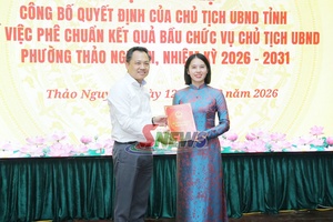 Công bố Quyết định phê chuẩn Chủ tịch Ủy ban nhân dân phường Thảo Nguyên