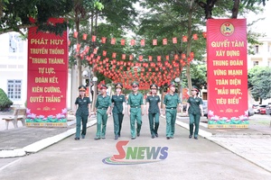 'Cán bộ, chiến sĩ Trung đoàn 754 chào đón Quốc khánh 2/9