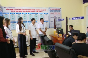 'Kiểm tra cải cách hành chính tại xã Lóng Phiêng