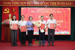 Công bố các quyết định về công tác cán bộ tại Đảng ủy Các cơ quan Đảng tỉnh