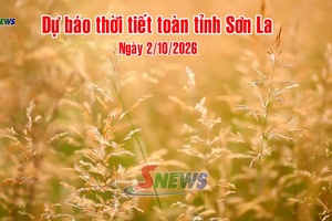 'Dự báo thời tiết toàn tỉnh Sơn La ngày 2/10/2026