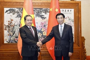'Chủ tịch Quốc hội Trần Thanh Mẫn hội kiến Chủ tịch Chính hiệp toàn quốc Trung Quốc Vương Hộ Ninh