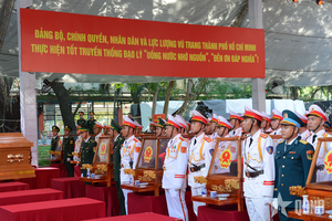 'TP Hồ Chí Minh: Tổ chức trọng thể lễ viếng, lễ truy điệu và an táng 731 hài cốt liệt sĩ được tìm kiếm, quy tập tại Công viên Lê Thị Riêng