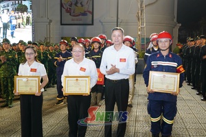 Diễn tập thành công phương án ứng phó thảm họa cháy lớn cấp tỉnh tại khu đô thị Vincom