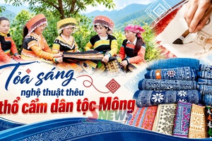 'Tỏa sáng nghệ thuật thêu thổ cẩm dân tộc Mông