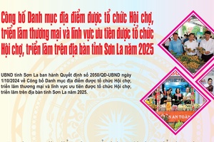 'Danh mục địa điểm được tổ chức Hội chợ, triển lãm thương mại và lĩnh vực ưu tiên được tổ chức Hội chợ, triển lãm trên địa bàn tỉnh Sơn La năm 2025