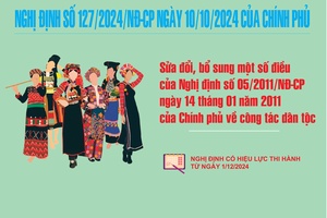 'Sửa đổi, bổ sung một số điều của Nghị định số 05/2011/NĐ-CP ngày 14 tháng 01 năm 2011 của Chính phủ về công tác dân tộc