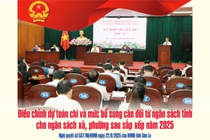 'Điều chỉnh dự toán chi và mức bổ sung cân đối từ ngân sách tỉnh cho ngân sách xã, phường sau sắp xếp năm 2025
