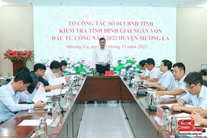 Đồng chí Phó Chủ tịch UBND tỉnh kiểm tra tình hình giải ngân vốn đầu tư công năm 2022 tại huyện Mường La