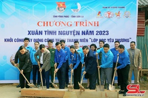 Khởi công công trình thanh niên “Lớp học yêu thương” tại xã Mường Chùm 
