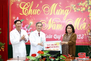 Đồng chí Phó Chủ tịch Thường trực UBND tỉnh thăm, chúc tết Bệnh viện đa khoa tỉnh