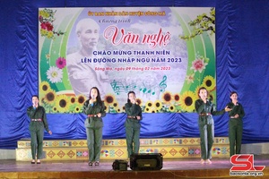 Nhiều địa phương tổ chức giao lưu văn nghệ chào mừng thanh niên lên đường nhập ngũ  