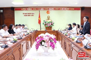 Các đồng chí lãnh đạo tỉnh Sơn La thăm và làm việc tại tỉnh Đắk Lắk