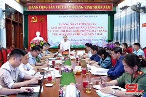 Đồng chí Phó Chủ tịch UBND tỉnh làm việc tại huyện Yên Châu