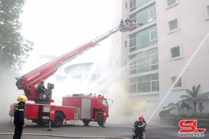 'Thực tập phương án chữa cháy tại Công ty Thủy điện Sơn La