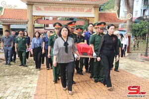 Lễ bàn giao, đón nhận, truy điệu và an táng hài cốt liệt sĩ tại huyện Mộc Châu