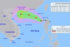 Trong 24 giờ tới, áp thấp nhiệt đới khả năng mạnh thành bão
