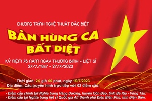 Cầu truyền hình trực tiếp Chương trình nghệ thuật “Bản hùng ca bất diệt”
