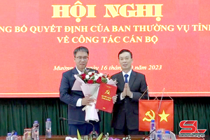 Hội nghị công bố Quyết định của Ban Thường vụ Tỉnh ủy về công tác cán bộ