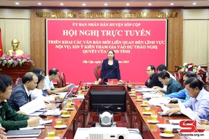 Sốp Cộp triển khai các văn bản mới của Trung ương liên quan đến lĩnh vực nội vụ