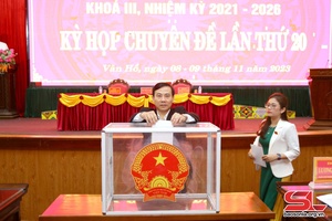Vân Hồ lấy phiếu tín nhiệm 20 người giữ chức vụ do HĐND huyện bầu