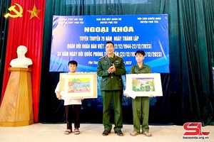 Ngoại khóa tuyên truyền kỷ niệm 79 năm Ngày thành lập Quân đội Nhân dân Việt Nam