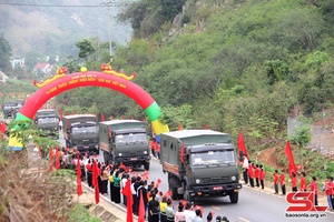 Thành phố Sơn La chào đón Đoàn diễu binh, diễu hành Kỷ niệm 70 năm Chiến thắng Điện Biên Phủ