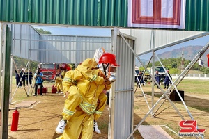 'Mường La tổ chức Hội thi nghiệp vụ chữa cháy và cứu nạn, cứu hộ 