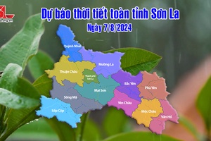 Dự báo thời tiết toàn tỉnh Sơn La ngày 7/8/2024
