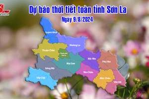 Dự báo thời tiết toàn tỉnh Sơn La ngày 9/8/2024
