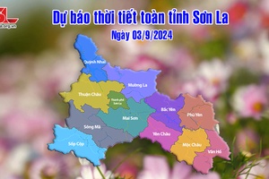 Dự báo thời tiết toàn tỉnh Sơn La ngày 03/9/2024
