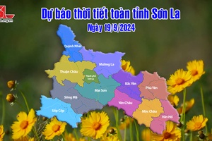 'Dự báo thời tiết toàn tỉnh Sơn La ngày 19/9/2024
