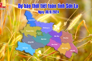 'Dự báo thời tiết toàn tỉnh Sơn La ngày 30/9/2024
