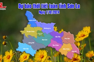 'Dự báo thời tiết toàn tỉnh Sơn La ngày 30/9/2024
