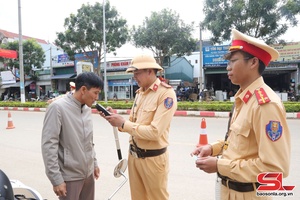 Sốp Cộp bảo đảm trật tự an toàn giao thông