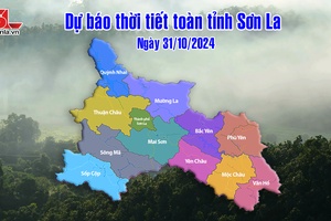 'Dự báo thời tiết toàn tỉnh Sơn La ngày 30/10/2024
