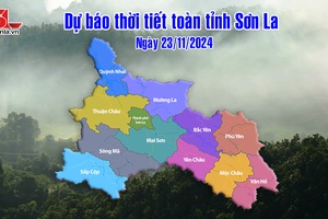 'Dự báo thời tiết toàn tỉnh Sơn La ngày 23/11/2024
