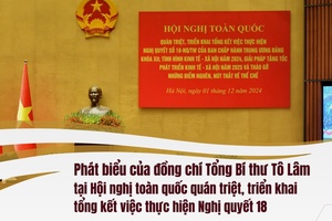 Phát biểu của đồng chí Tô Lâm tại Hội nghị toàn quốc quán triệt, triển khai tổng kết việc thực hiện Nghị quyết số 18