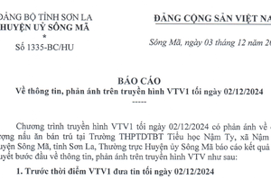 'Sớm giải quyết bất cập về nấu ăn bán trú ở Trường PTDT bán trú Tiểu học Nậm Ty