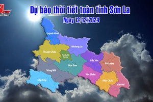 'Dự báo thời tiết toàn tỉnh Sơn La ngày 12/12/2024
