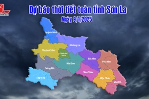 'Dự báo thời tiết toàn tỉnh Sơn La ngày 9/1/2025
