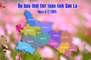 'Dự báo thời tiết toàn tỉnh Sơn La ngày 6/2/2025
