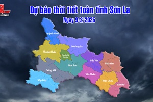 'Dự báo thời tiết toàn tỉnh Sơn La ngày 9/2/2025
