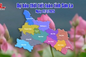 'Dự báo thời tiết toàn tỉnh Sơn La ngày 21/3/2025
